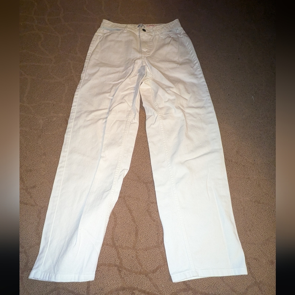 FUTURE COLLECTIVE Women's 4 WHITE Straight Leg Jeans ALANI NOELLE CUT OUTS NEW